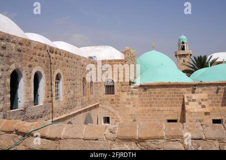 Der Komplex Nebi Musa liegt an der Straße Jerusalem-Jerjo. Der Komplex wurde im 13. Jahrhundert von Sultan Baybars erbaut. Jerusalem, Israel. Stockfoto