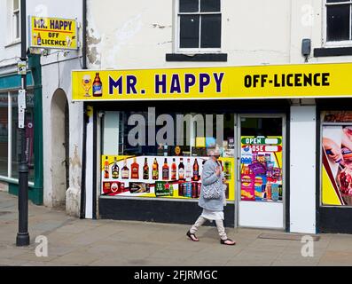 Shop - Mr Happy aus Lizenz - in Thorne, South Yorkshire, England Stockfoto