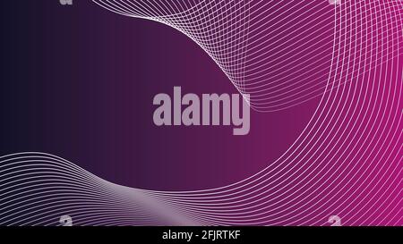 Abstrakter blauer Hintergrund mit welligen Linien Stockfoto