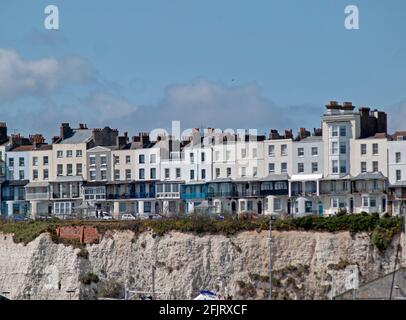 Häuser am Meer in Ramsgate, Kent Stockfoto