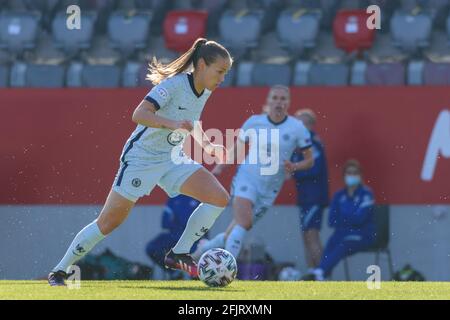 München, Deutschland. April 2021. Guro Reiten (FC Chelsea 11) während des UEFA Women's Champions League-Spiels zwischen dem FC Bayern München und dem FC Chelsea auf dem FC Bayern Campus. Kredit: SPP Sport Pressefoto. /Alamy Live News Stockfoto