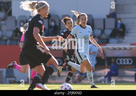 München, Deutschland. April 2021. Guro Reiten (FC Chelsea 11) während des UEFA Women's Champions League-Spiels zwischen dem FC Bayern München und dem FC Chelsea auf dem FC Bayern Campus. Kredit: SPP Sport Pressefoto. /Alamy Live News Stockfoto