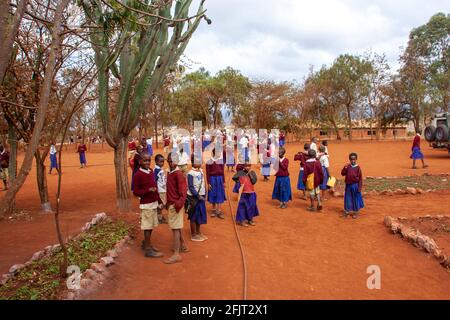 Eine Schule im ländlichen Tansania Stockfoto