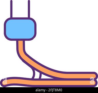 Hochleistungs-RGB-Farbsymbol für prothetische Füße Stock Vektor