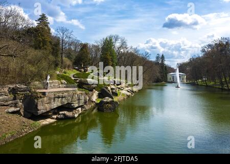 Landschaft See mit Brunnen im Park von Sophia Luftbild. Stockfoto