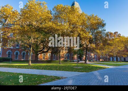 COLUMBUS, OH, USA - 7. NOVEMBER: Universitätshalle am Oval am 7. November 2020 an der Ohio State University in Columbus, Ohio. Stockfoto