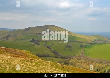 Blick auf Caer Caradoc von Willstone Hill, Shropshire Stockfoto