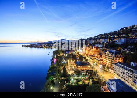Schweiz, Kanton Waadt, Montreux, Fairmont Le Montreux Palace Hotel Stockfoto