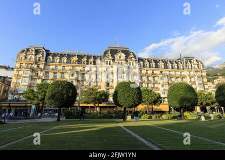 Schweiz, Kanton Waadt, Montreux, Lake Leman, Fairmont Le Montreux Palace Hotel Stockfoto