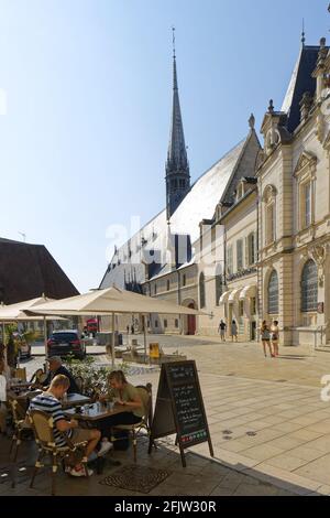 Frankreich, Cote d'Or, Kulturlandschaft Burgunds Klimazonen, die von der UNESCO zum Weltkulturerbe erklärt wurden, Beaune, Hospices de Beaune, Hotel Dieu Stockfoto