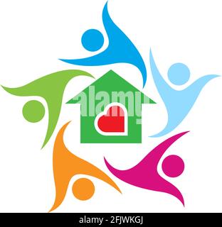 Haus Symbol Logo einfaches Design Vorlage Vektor Illustration Stock Vektor