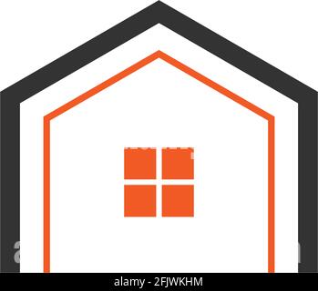 Haus Symbol Logo einfaches Design Vorlage Vektor Illustration Stock Vektor