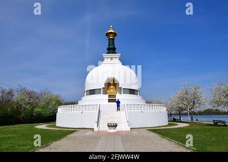 Wien, Österreich. Friedensagode an der Donau in Wien Stockfoto