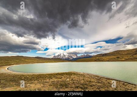 Amarga Lagune, Torres del Paine Nationalpark, in Chile, Südamerika Stockfoto