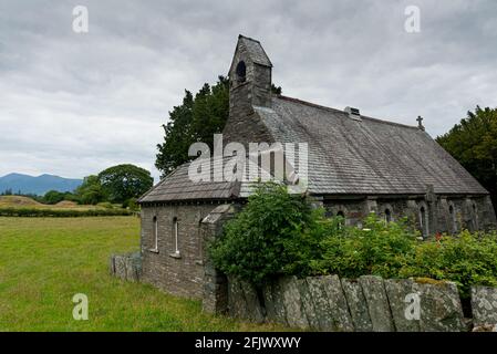 Die Kirche der Heiligen Dreifaltigkeit, Grange in Borrowdale Lake District UK Stockfoto