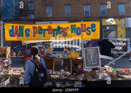 Flohmarkt in Williamsburg Stockfoto