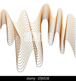 Abstraktes Muster farbige Wellen Spektrum Gradientenübergang transparente Vibration digital Hintergrund Stockfoto