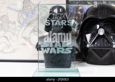 East Bristol Auctions, Bristol, Großbritannien. April 2021. Gegenstände eines Schauspielers, der in Bristol geboren wurde und Darth Vader in der ursprünglichen Star Wars-Trilogie spielte, Stockfoto