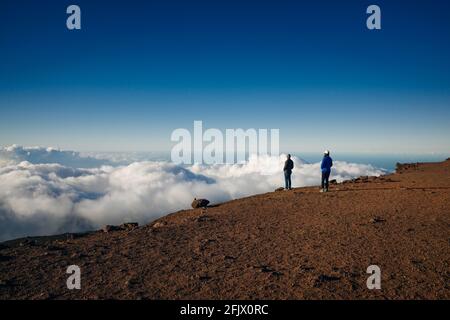 Atemberaubender Blick auf den Haleakala National Park auf der Insel Maui, Hawaii Stockfoto