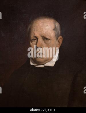 Manuel de Cerqueira Vilaça Bacelar (1766-1860). Portugiesischer Geistlicher und Wohltäter. Porträt von Joaquim Vitorino Ribeiro (1849-1928), 1899. Museum unserer Lieben Frau von der Barmherzigkeit (Museu da Misericordia do Porto). Porto. Portugal. Stockfoto