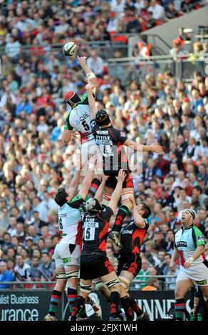 SARACENS V HARLEQUINS IN WEMBLEY 17/4/2010. BILD DAVID ASHDOWN Stockfoto