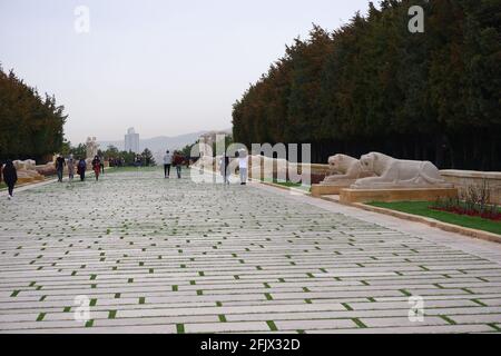 Löwenstraße; Feierlicher Fußweg bei Anıtkabir (Atatürk-Mausoleum)-Ankara Stockfoto