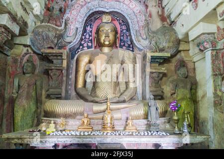 Buddha-Bild am Gadaladeniya Tempel in der Nähe von Kandy, Sri Lanka Stockfoto