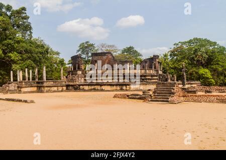 Vatadage in der antiken Stadt Polonnaruwa, Sri Lanka Stockfoto