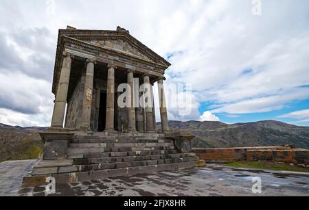 Antiker Tempel in Garni. Hellenistischer Tempel aus dem ersten Jahrhundert in Armenien Stockfoto