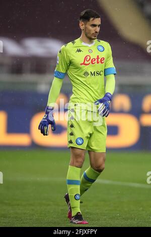 Turin, Italien, 26. April 2021. Alex Meret von SSC Napoli während des Serie A Spiels im Stadio Grande Torino, Turin. Bildnachweis sollte lauten: Jonathan Moscrop / Sportimage Stockfoto