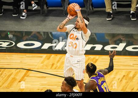 Orlando, Florida, USA, 26. März 2021, Orlando Magic Point Guard Cole Anthony #50 fotografiert im Amway Center (Foto: Marty Jean-Louis/Alamy Live News Stockfoto