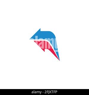 Farbenfroher Bewegungspfeil abstraktes Symbol Bewegungsvektor Stock Vektor