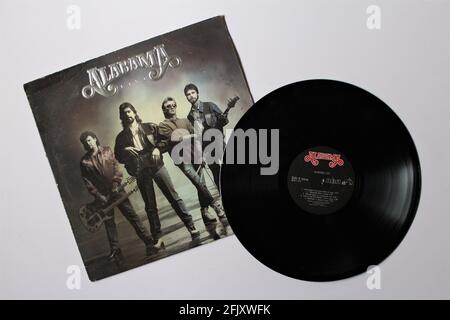 Country Band, Alabama Live-Musik-Album auf Vinyl-Schallplatte. Titel: Alabama Live Stockfoto