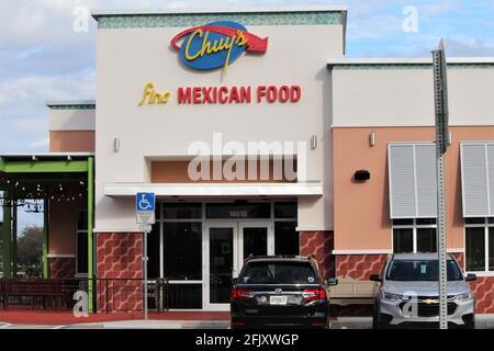 Chuy's ist eine Tex-Mex-Restaurantkette, die 1982 von Mike Young und John Zapp in Austin, Texas, gegründet wurde. Chuy's serviert authentische Tex-Mex-Gerichte. Stockfoto