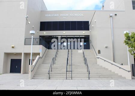 Hialeah Senior High School ist eine öffentliche High School in Miami Dade County im Süden Floridas. Hialeah hoch. Stockfoto