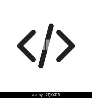Programmiercode Symbolvektor für Grafikdesign, Logo, Website, Social Media, mobile App, ui-Abbildung Stock Vektor