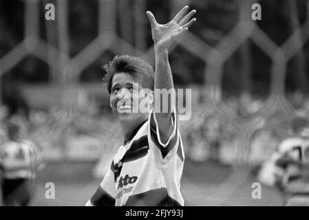 TV-Moderator Andreas Türck, anlässlich eines Benefizmatches des Sportvereins LSK, 17. Mai 1998, Lüneburg, Niedersachsen, Deutschland Stockfoto