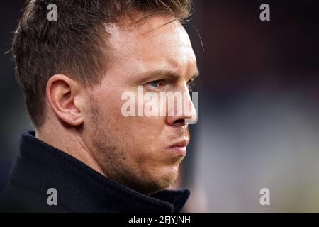 Aktenfoto vom 10-03-2020 von RB Leipzig Manager Julian Nagelsmann. Ausgabedatum: Dienstag, 27. April 2021. Stockfoto