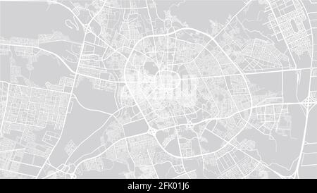 Städtischer Vektor-Stadtplan von Sultanah, Saudi-Arabien, Naher Osten Stock Vektor