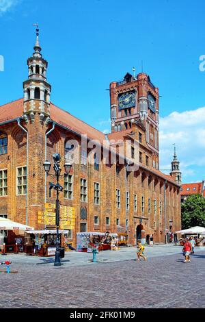 Polen, Torun, Rathaus, woiwodschaft Kujawien-Pommern. Stockfoto