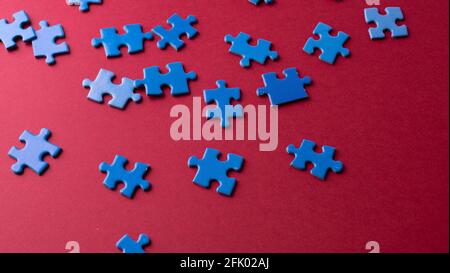 Blaue Rätsel, Texturen und Hintergrund Stockfoto