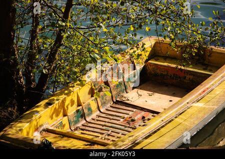 Anlegestelle. Herbst. Stockfoto