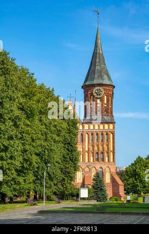 Nach der Zerstörung wurde die alte Kathedrale von Königsberg auf der Insel Kent, das Königsberg, restauriert Stockfoto