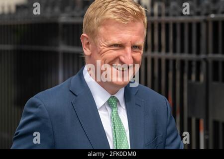 London, Großbritannien. April 2021. Oliver Dowden, Abgeordneter für Hertsmere und Kultursekretär, kommt im Unterhaus an, Quelle: Ian Davidson/Alamy Live News Stockfoto