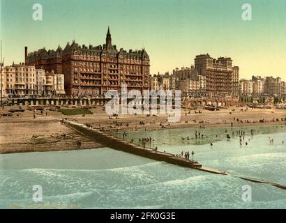 Brighton Beach in Sussex um 1890-1900 Stockfoto