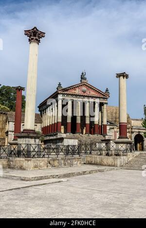 Das Set des antiken Roms, gebaut für die HBO-TV-Serie Rom, Cinecittà Studios; Rom; Latium; Italien; Europa Stockfoto