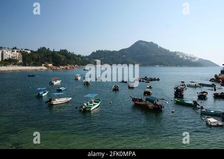 Kleine Boote und Stanley Beach Stockfoto