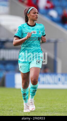 Chesterfield, England, 25. April 2021. Taylor Hinds von Liverpool während des Spiels der FA Women's Championship im Technique Stadium, Chesterfield. Bildnachweis sollte lauten: Simon Bellis / Sportimage Stockfoto