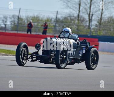 Justin Maeers, Ben Maeers, GN Parker, Vintage, Pre-war und Pre-1961 Racing Cars, VSCC, GP Itala Trophy Race Meeting, Silverstone, Northamptonshire, en Stockfoto