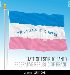 Staat Espirito Santo, offizielle Regionalflagge, Brasilien, Vektorgrafik Stock Vektor